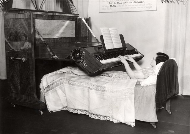 Being bed ridden in 1935 was no excuse for not practicing as this piano bed shows. Now, we’re totally mobile but that doesn’t mean we wouldn’t love to play songs from the comfort of our own comfy mattress.