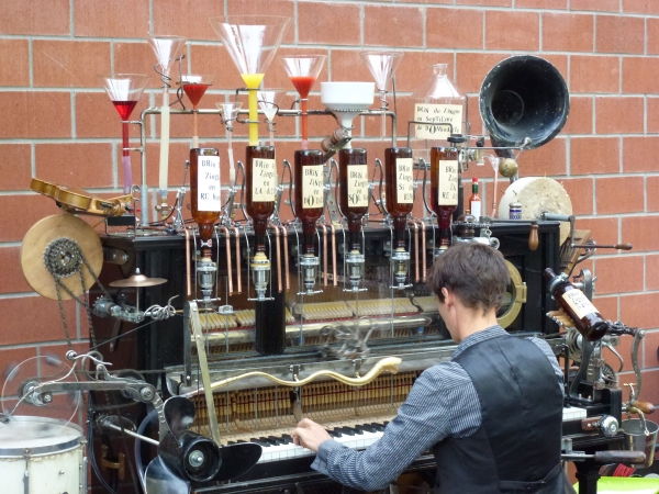 Now this crazy invention gives a whole new meaning to the term "piano bar"  because it will actually dispense a custom made cocktail depending on what and how you play! How will your piano drink taste? We have no idea but we're totally willing to find out!