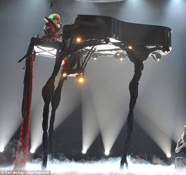 One of Lady Gaga's weirdest pianos